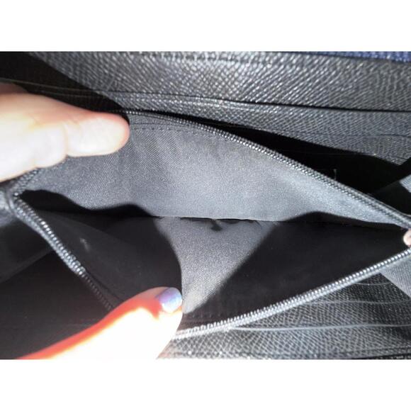 Coach Navy Blue Leather Zip-Around Wallet - Picture 7 of 7